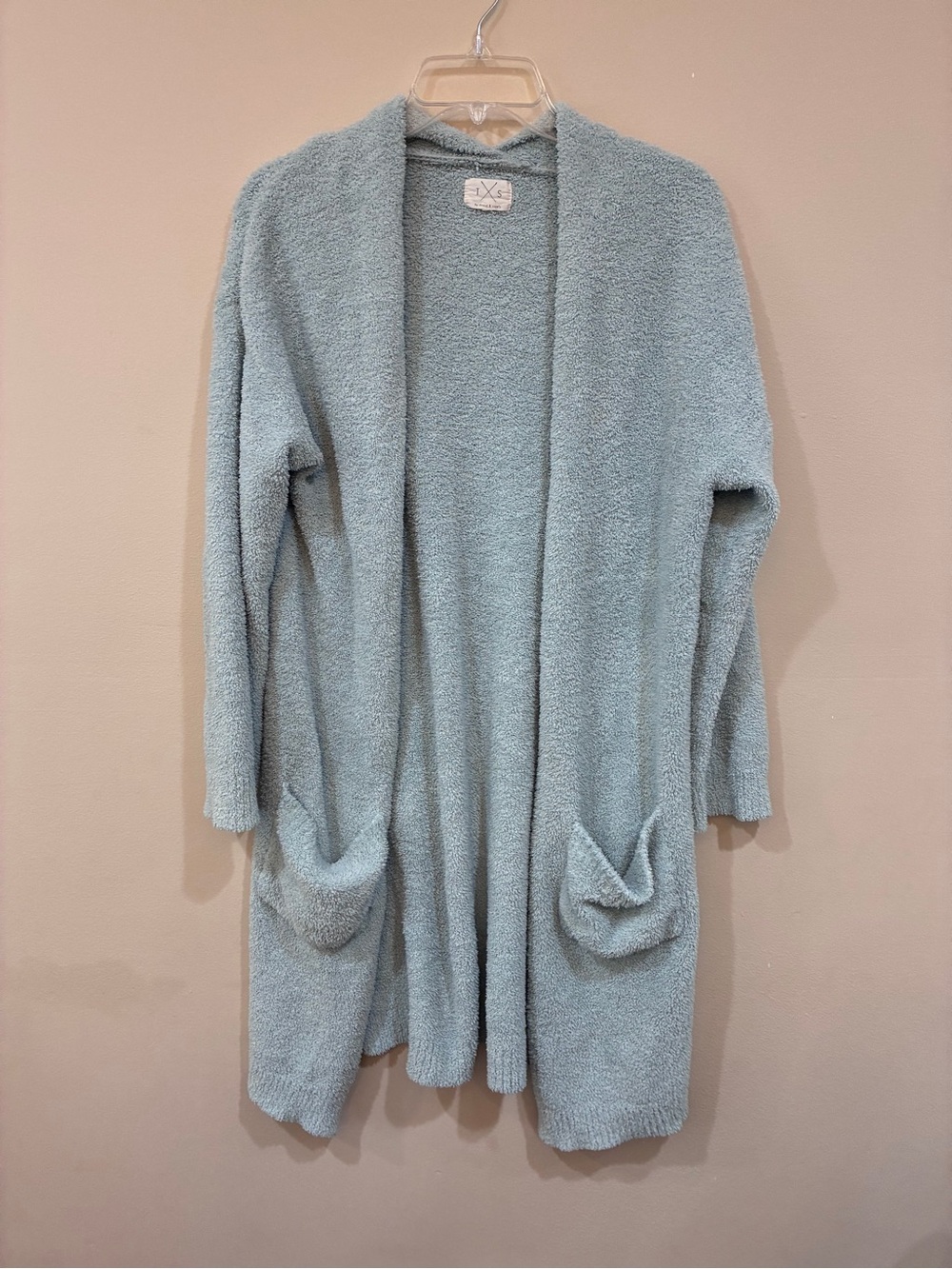 Thread & Supply Open-Front Long Cardigan Sweater - Light Blue